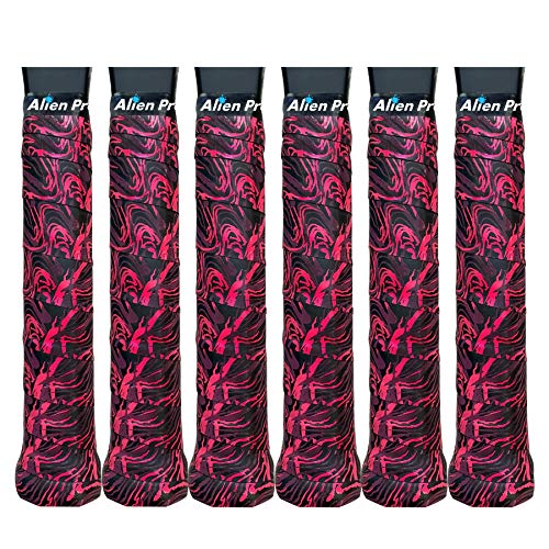ALIEN PROS Tennis Racket Grip Tape – Tac Moisture Feel Tennis Grip – Tennis Overgrip Grip Tape Tennis Racket – Wrap Your Racquet for High Performance - style: 6-Pack Fire