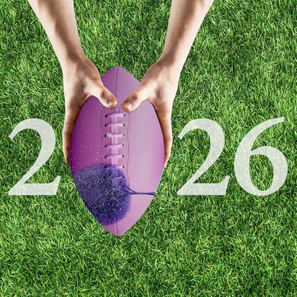 American Football, Official Size 11.9 x 7.3 Inch, Premium Composite Leather High-Grip Ball with Pro-Style Lacing, Unique Prints for Training, Games & Gifts - color: Pink Sky Purple Tree