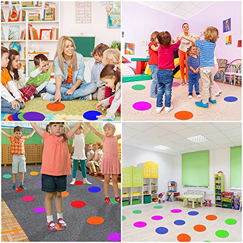 Poly Spot Markers Rubber Floor Dots 9 inch 8/16/24 Pcs Flat Cones Non-Slip Agility Markers Poly Spots for Gym Soccer Basketball Sports Speed Agility Training, Exercise Drills