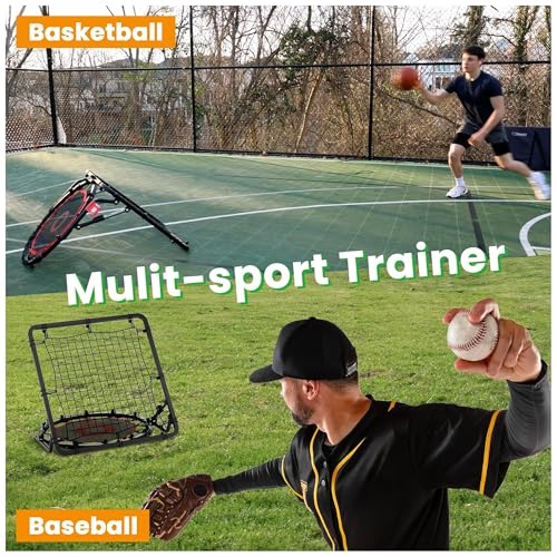 IE Sports Metal Ricochetball Game Set (Includes 2 Balls, Dual-Sided Net and Pump) Adjustable Portable Outdoor, Yard, Beach, Lawn & Camping Game