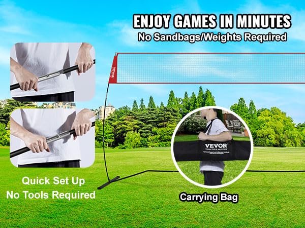 VEVOR Volleyball Training Net System,8 * 11/12 * 11ft/Pitching Practice/Spiking Practice/14 Net,Portable Net Station, Easy Setup Indoor Outdoor Target Net for Serving Spiking Setting - style: 14" Net