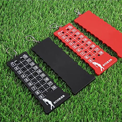 2 Pcs 18 Hole Golf Stroke Counter Golf Score Counter Scoreboard Training Practice Competition Accessory