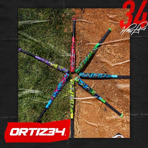 Ortiz34 Bat & Ball Set - Graffiti Plastic Bat & Ball Homerun Set- David Ortiz Backyard Baseball Set for Youth, Kids, Teenagers, Adults (Bat & Ball Set, Blue) - color: Blue/Purple, style: 2 Pack Bat & Ball Set