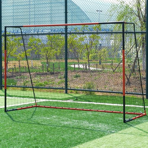 Metal Soccer Goal: 6x4|8x6|10x6.6 Soccer Net Heavy Duty Large Soccer Goal Post for Adult Training Practice Outdoor Backyard