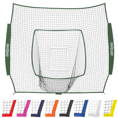 GoSports Replacement 7 x 7 ft Baseball Net - NET ONLY - Frame NOT Included - Choose Your Color - color: Green