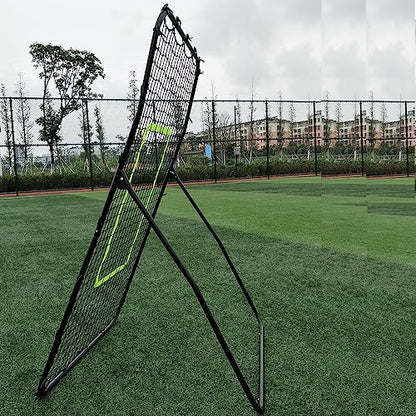 Youth Pitching Return Football Training Net Pitchback Rebound Throwing Sport - Portable and Lightweight - Black