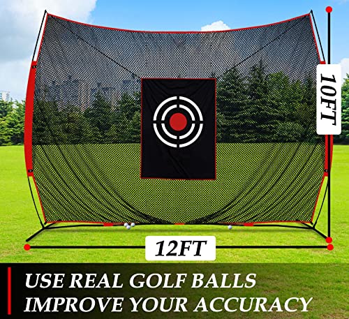 Golf Practice Net: Durable Target Portable Practice - Quick Set Up Training Outdoor Backyard Indoor Garage USS for Youth