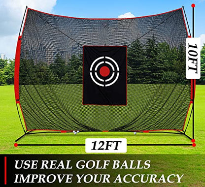 Golf Practice Net: Durable Target Portable Practice - Quick Set Up Training Outdoor Backyard Indoor Garage USS for Youth