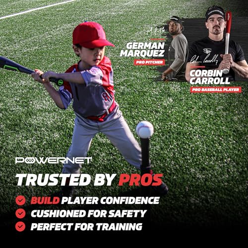 PowerNet Baseball Bundle, Padded Bucket with 24 Practice Baseballs or Flexi-Soft Training Balls, Portable Pitching & Batting Practice Equipment