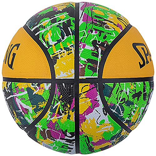 Spalding Graffiti Basketball Ball, No. 5, Rubber - color: Green × Yellow