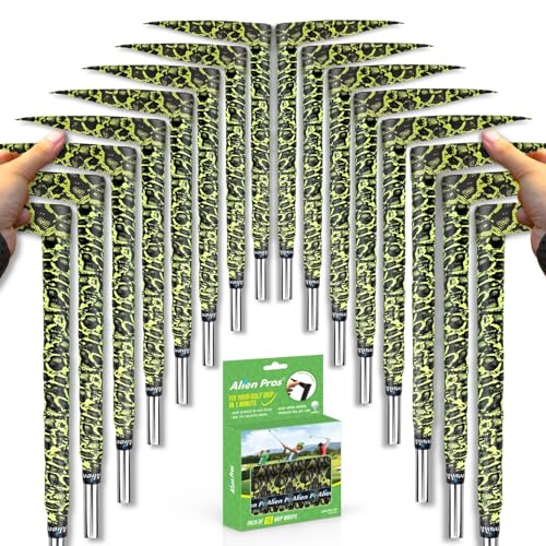 Alien Pros Golf Grip Wrapping Tapes - Innovative Golf Club Grip Solution - Enjoy a Fresh New Grip Feel in Less Than 1 Minute - style: 16-Pack Lizard