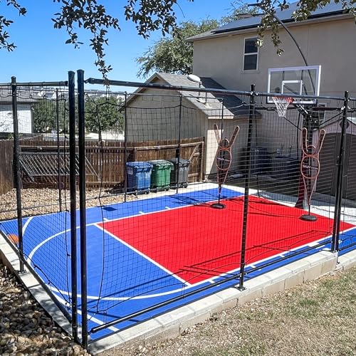Just For Nets Soccer Backstop/Barrier Net, Black - size: 15 X 40