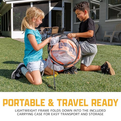 Franklin Sports Youth Lacrosse Pop-Up Goal – 3’x3’ Portable Net with Carrying Case – Backyard Practice Goal for Kids – Easy Setup with Ground Stakes – Improve Shooting Accuracy
