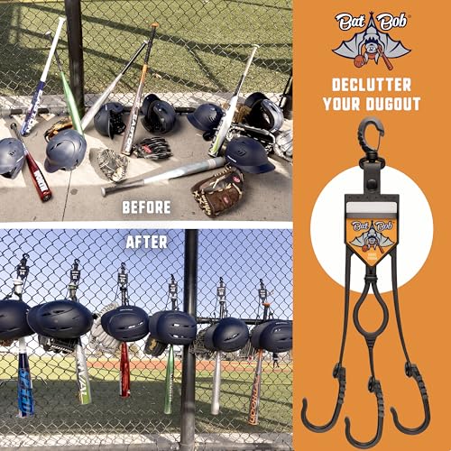 Pro - Dugout Gear Hanger - The Dugout Organizer - for Baseball and Softball to Hold Bats, Helmets and Gloves - color: Black