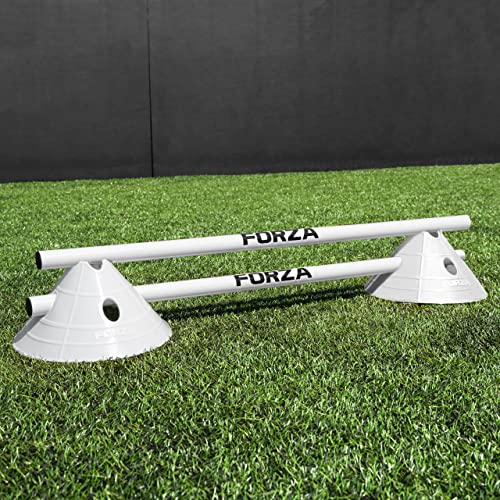 FORZA Cone & Hurdle Training Sets | Improve Your Speed & Agility Skills - Available in 3 Styles and 8 Colors - color: White, style: Super Cone