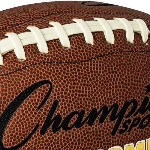 Champion Sports Pro & Composite Series Footballs – Water-Resistant Composite, Indoor/Outdoor, Official–Pee Wee Sizes - size: Official, style: Pro Composite