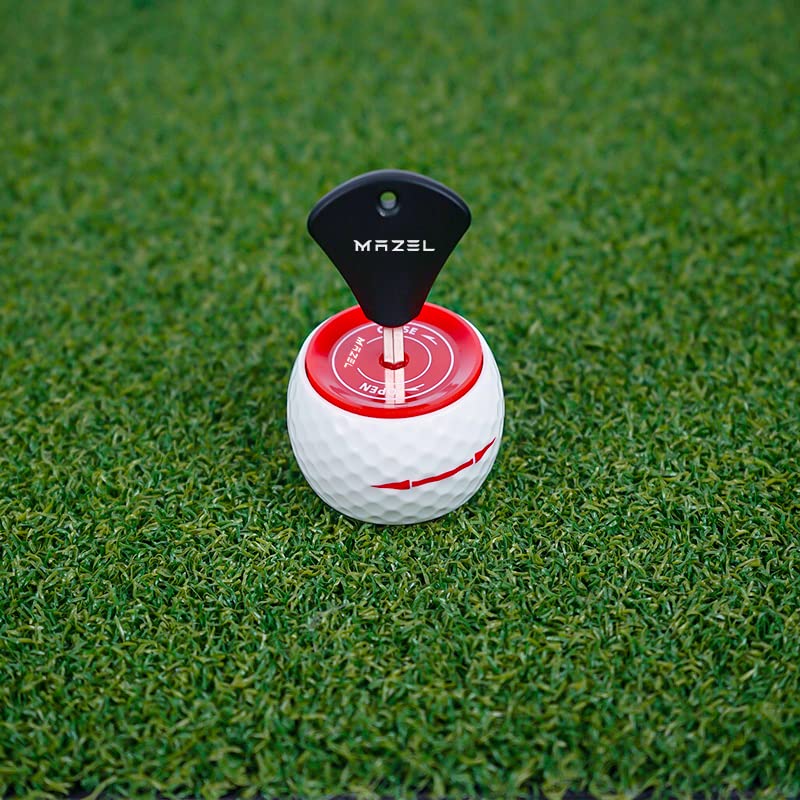 MAZEL Wheel-Like Golf Practice Ball, Adjustable Weight Putting Trainer with Instant Feedback