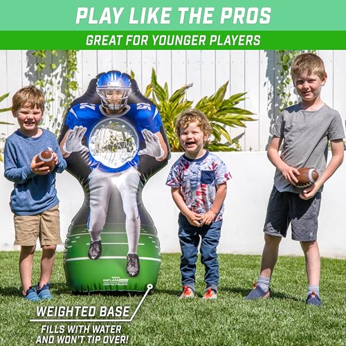 GoSports Football Toss Game for Kids - 4 ft Inflatable Receiver Touchdown Toss Game