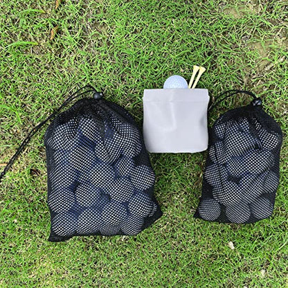 Golf Tee Pouch Bag, Zipper Golf Ball Bag, Accessory Pouch for Men - color: Grey