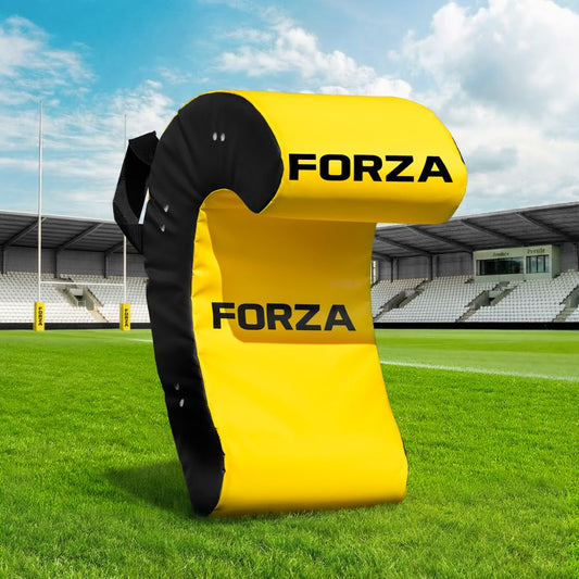 FORZA Rugby Ruck & Roll Pads | C-Shaped Rugby Contact Pads for Tackling, Rucking & Breakdown Drills | Foam Core & Handles | Junior & Senior Sizes