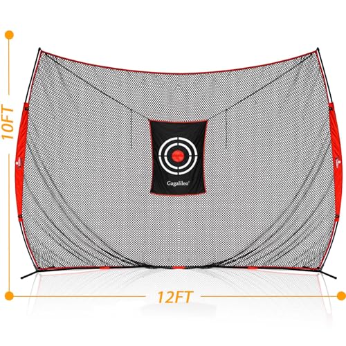 Gagalileo Golf Hitting Net with Target：Professional Heavy Duty Practice Net for Driver Swing Training Backyard Garage - size: 7x8ft