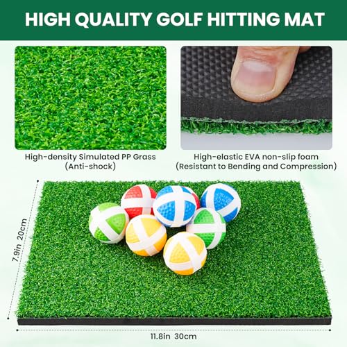 LYDARZ Battle Golf Game Set Chipping Game Practice Mat Games for Backyard Fun and Swing Training, Golf Hitting Mat Play for Golf Parties and Kids Family Activities Outdoor - size: Target Disk Pattern: 5A
