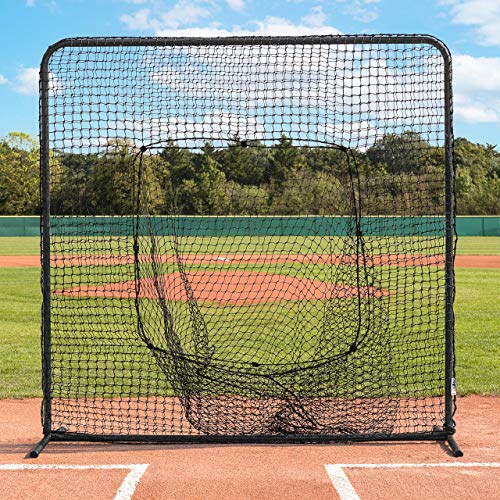 FORTRESS Steel Baseball Sock Net Screen | 7ft x 7ft Pro Quality Pitching & Hitting Net | Ultimate Durability