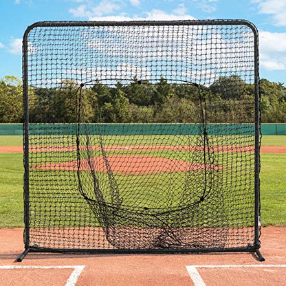 FORTRESS Steel Baseball Sock Net Screen | 7ft x 7ft Pro Quality Pitching & Hitting Net | Ultimate Durability