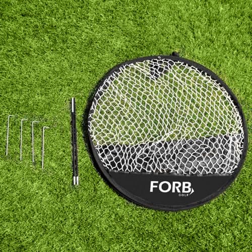 FORB Practice Golf Chipping Net | Pop-Up Golf Target for Chipping Accuracy - Durable Mesh Fiberglass Poles and Carry Bag - 24in Diameter