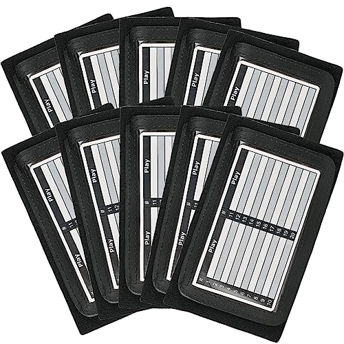 Adult Quarterback Triple Playbook Wristband(10 Pack)- Playbook QB Wristband - Triple Windows-Great for Football Plays, Baseball Calls All Sports