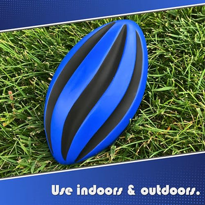 Spiral Foam Football - Soft Foam Football for Kids - 9 Inches - American Football - 1 Each - color: Blue/Black