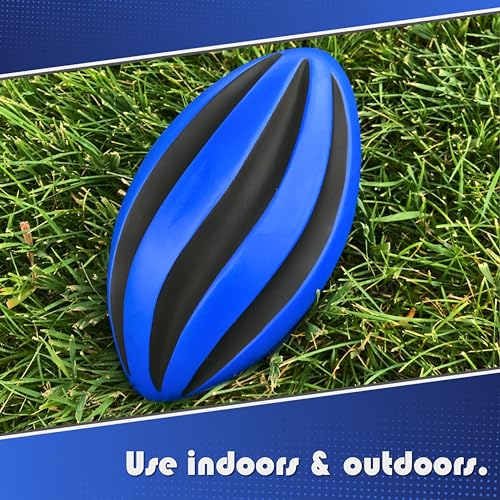 Spiral Foam Football - Soft Foam Football for Kids - 9 Inches - American Football - 1 Each - color: Blue/Black