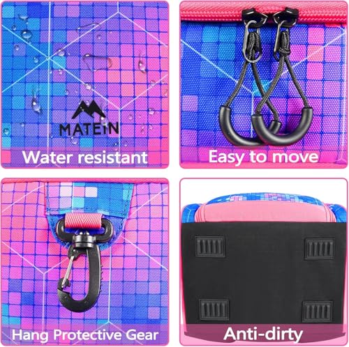 MATEIN Basketball Bag, Sturdy Soccer Bag with Ball Holder & Shoe Compartment, Large Basketball Backpack for Training Equipment, Water Resistant Sports Ball Backpack Fits Volleyball Football, Colorful - color: Pink - Large