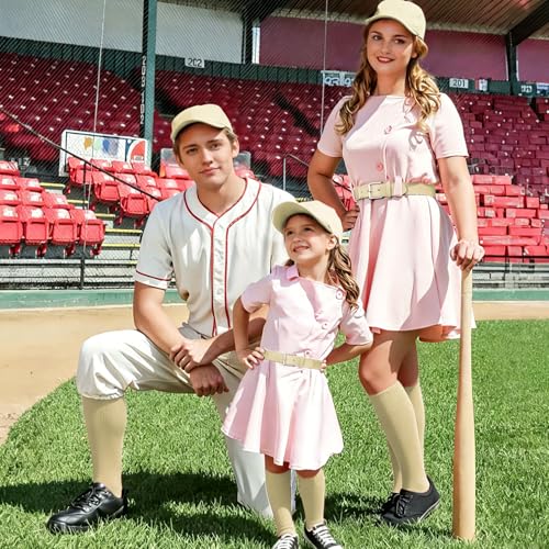 XZQTIVE Baseball Softball Socks and Baseball Softball Belt Combo Set Knee-High Soccer Socks for Kids Youth Adult - color: Cream, size: Kid