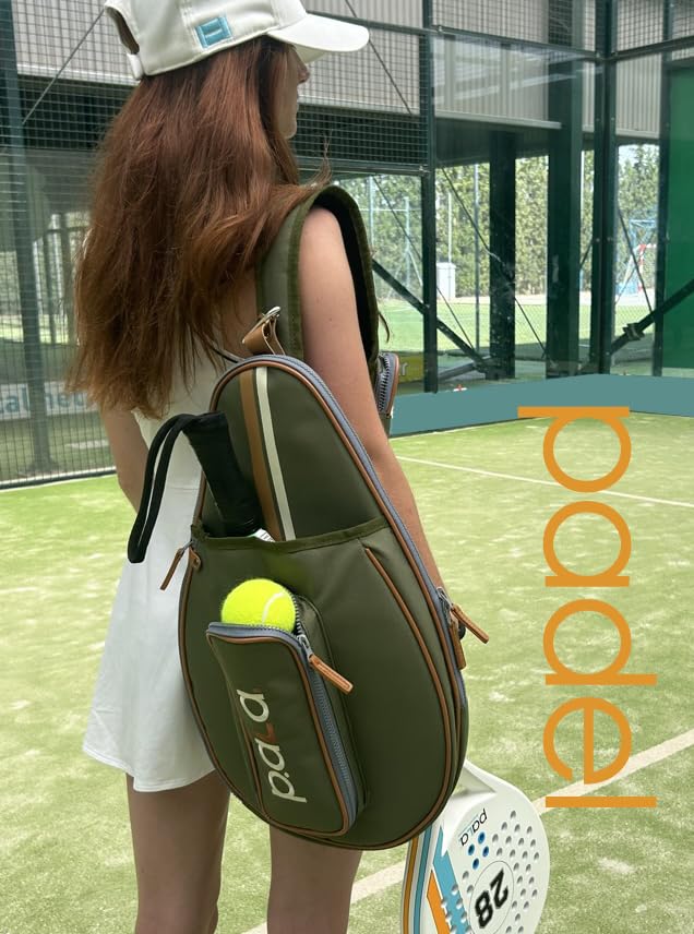 P.ala Multi-Sport Crossbody Padel Bag – Fits 2 Padel Rackets, Lightweight 2.07 lb, Fence Hook, 13” Device Sleeve, Compact Racket Bag for Padel, Tennis & Pickleball
