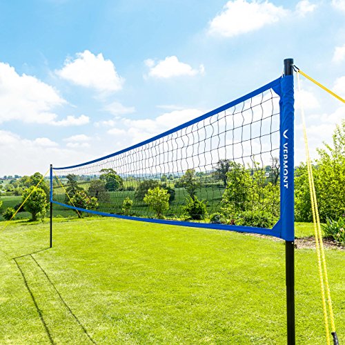 Vermont Portable Volleyball Sets [Beach or Standard] | Volleyball Training Equipment - Volleyball Posts, FIVB Nets, Guy Ropes & Carry Bag | Volleyball Net Outdoor - color: Pro Set