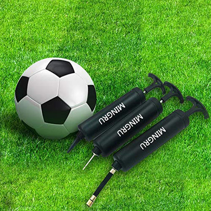 Ball Pump for Basketball, Soccer, Volleyball, Rugby, Water Polo Ball & Other Inflatables Air Pump, Needles and Nozzles Included - color: 3 PACK - BLACK