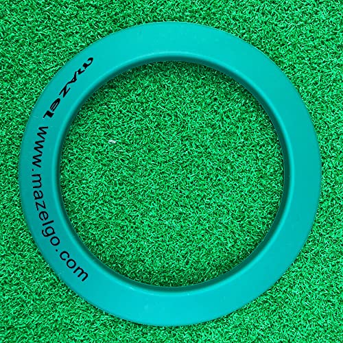 MAZEL Golf Putting Cup/Ring for Training Aid Indoor & Outdoor - All-Direction Practice Hole Putting Accuracy Trainer - color: Green Rubber Ring