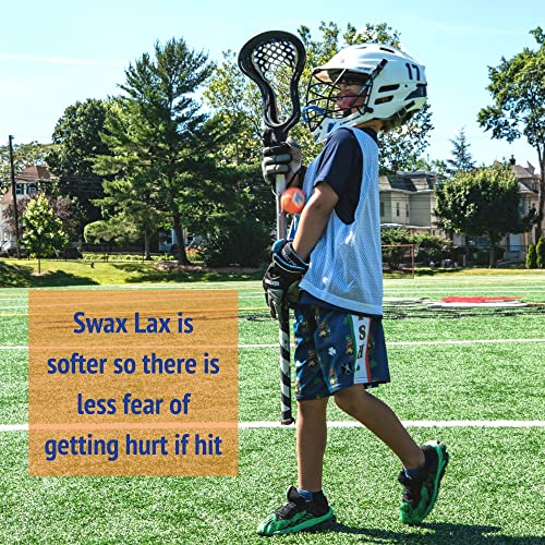 SWAX LAX Lacrosse Training Ball - Indoor Outdoor Practice Less Bounce & Rebounds - color: Shark