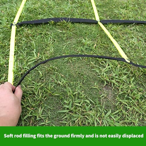 Multifunctional 9 Grids Agility Ladder for Sports Training Fitness and Footworks Drill Agility Train Enduring Adjusted Speed Training - color: Green