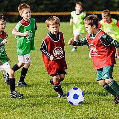 Soccer Ball Size 2,3,4,5 White Blue Outdoor and Indoor School Sports Activity Anti-Explosion Classic Design Suitable for Kids Toddler Boy Gift Training Practice - style: Size 2