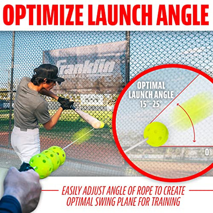 Franklin Sports Launch Line Baseball Hitting Trainer - IDB Swing Trainer + Batting Practice Aid - Baseball + Softball Batting Practice Equipment + Training Aid for Hitters