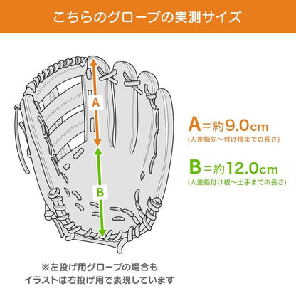 GP Baseball Gloves Youth 8 inch Right-Handed Hook and Loop Fastener Palm Pack with Tennis Ball