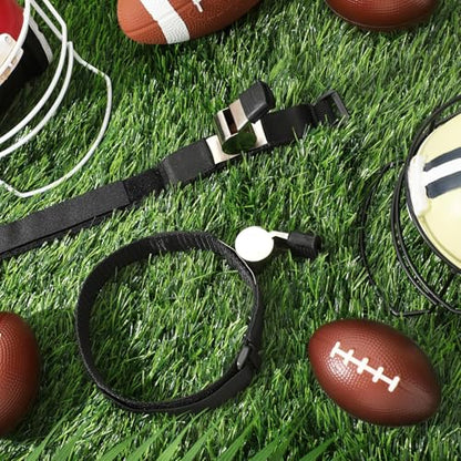 RoundFunny 2 Pieces Sports Coach Whistle with Strap Metallic Loud Official Hockey Football Soccer Referee Whistle with Rubber Sleeve for Coaches Polices Referees