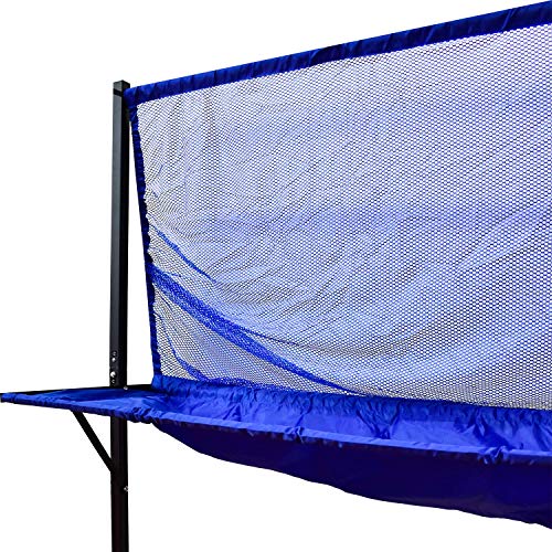 Table Tennis Ball Collection Net #2—Captures Your Shots & Saves Your Back—for Ping Pong Ball Shooters, Multi-Ball Drills, Or Serve Practice—Fits All Ping Pong Tables—Blue