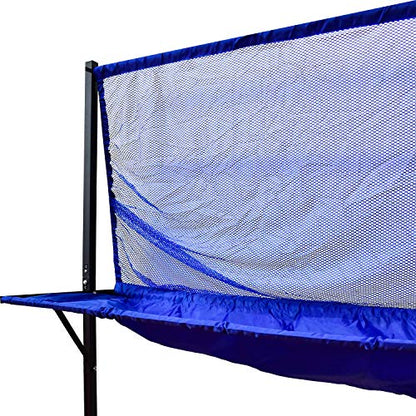 Table Tennis Ball Collection Net #2—Captures Your Shots & Saves Your Back—for Ping Pong Ball Shooters, Multi-Ball Drills, Or Serve Practice—Fits All Ping Pong Tables—Blue