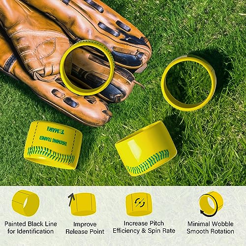 Tomaki Baseball Throwing Trainer, Baseball Pitching Trainer Throwing Spin Trainers, Softball Spinner for Pitchers Baseball Speed Ball Baseball Training Equipment-4 Packs