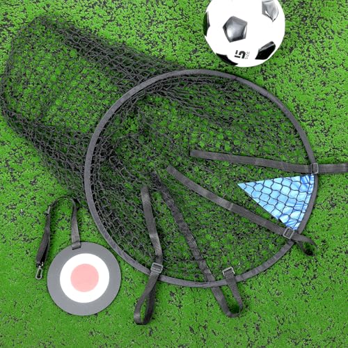 2 Pcs Soccer Training Net with 1 Pcs Target, 22 inch Top Bins Soccer Target Goal for Goal Training Easy to Attach Detach Ball Top Bin for Football Shooting Accuracy Practice Equipment Trainer Gift