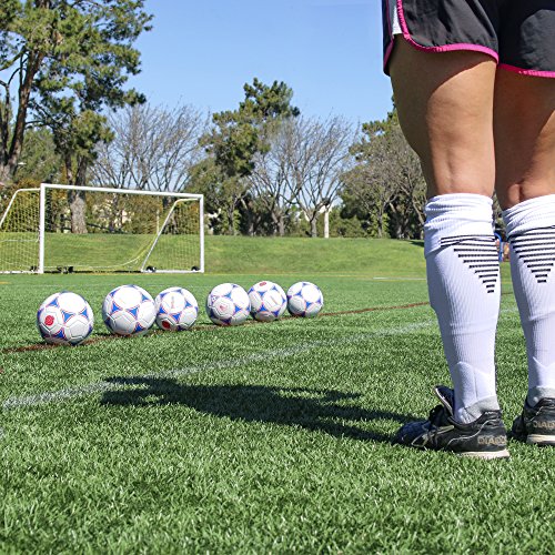 GoSports Premier Soccer Balls - Single or 6 Pack - Sizes 3, 4, 5, with Ball Pump - size: 6 Pack - Size 3