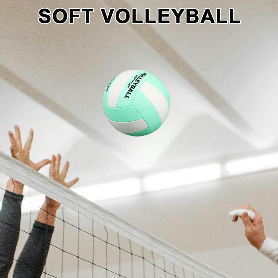 Ciieeo Soft Volleyball 2pcs Size 5 Adult Training Volleyball Indoor Outdoor Sports Practice Ball for Beach and Gym Use